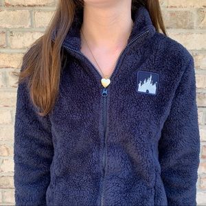 + [Disney parks] NWOT navy fleece zip up